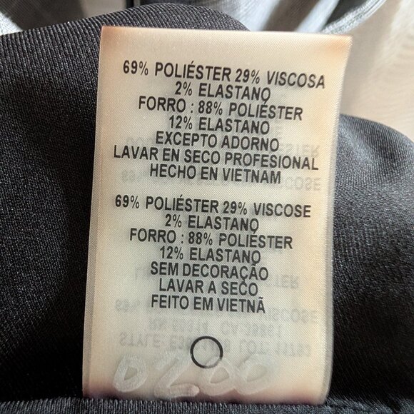 Elie Tahari Plaid Double Breasted Trench Coat Size Large Grey Preppy Classic - Picture 11 of 16